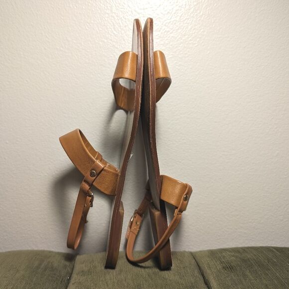 J Crew Tan leather sandals Sz 7.5 - Picture 3 of 10